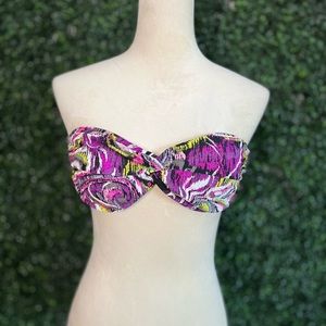 Converse One Star Abstract Twist Bandeau Bikini Top Size S